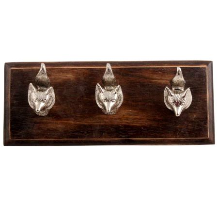 Fox Shape Iron Wooden Hook 